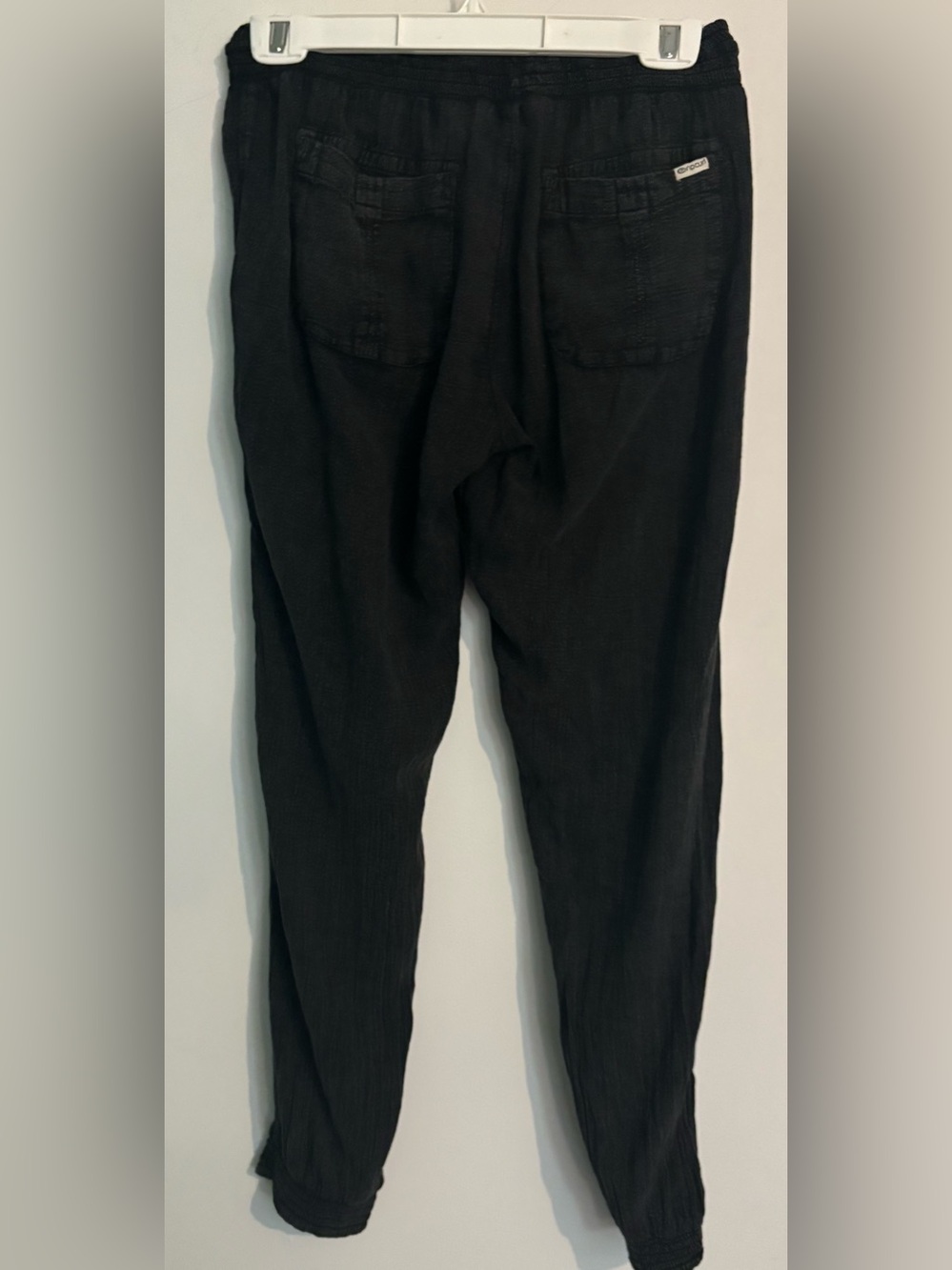 Rip Curl Womens Dark Gray Drawstring Classic Surf Pant Sz S Elastic Waist Ankle - Picture 2 of 10
